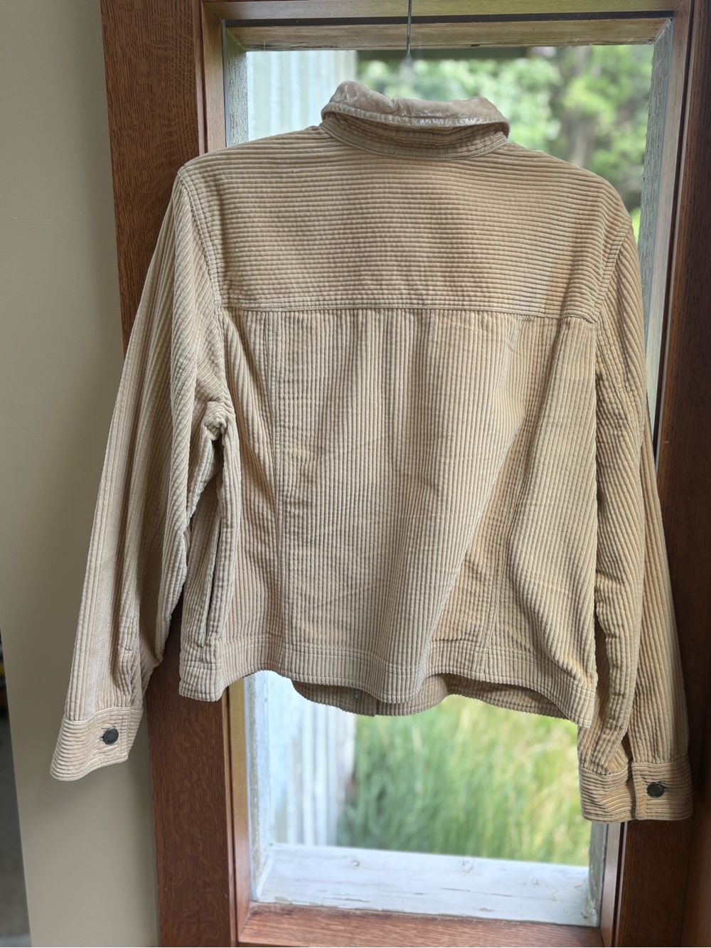 J. JILL Corduroy and Velvet Jacket Cream Large - Picture 6 of 6